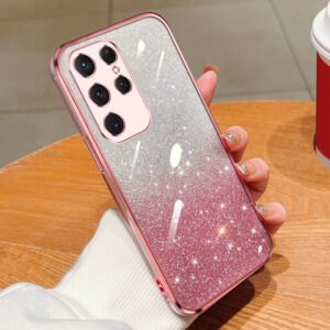 Coque pailleté rose Samsung S24