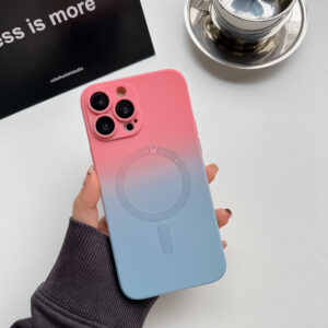 Coque Magsafe Rose/Bleu iPhone 11