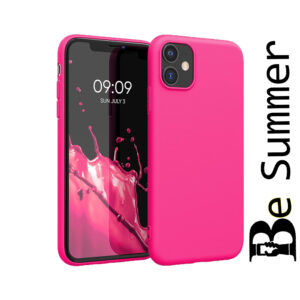 Silicone Rose Fluo  iPhone 15 Plus Be Summer !