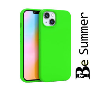 Silicone Verte Fluo iPhone 15 Plus Be Summer !