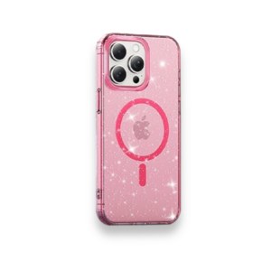 Coque paillette magsafe rose